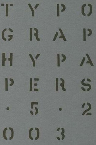 Cover of Typography Papers