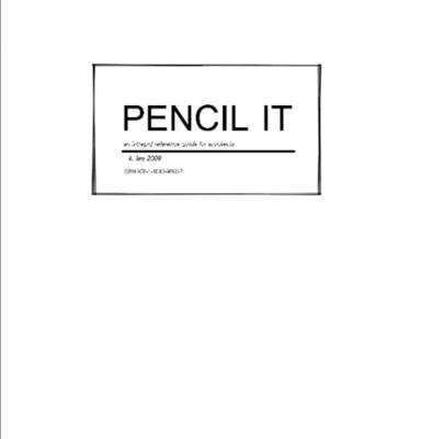 Book cover for Pencil It