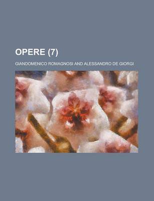 Book cover for Opere (7)