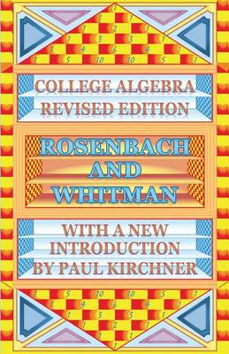 Book cover for College Algebra by Rosenbach