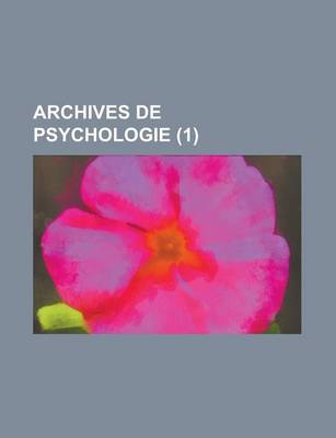 Book cover for Archives de Psychologie (1 )