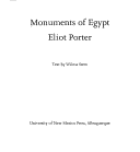 Book cover for Monuments of Egypt