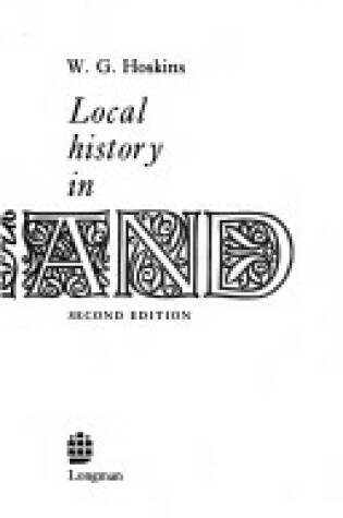 Cover of Local History in England