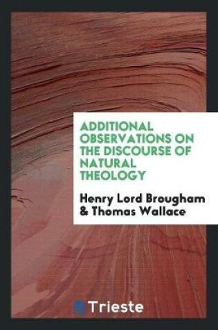 Cover of Additional Observations on the Discourse of Natural Theology