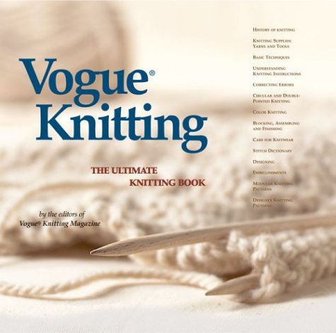 Book cover for "Vogue Knitting"