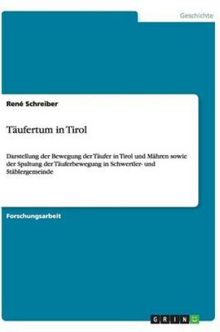 Cover of Taufertum in Tirol