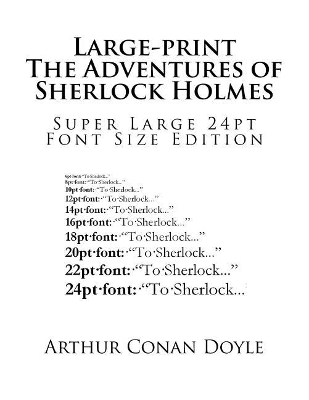 Book cover for Large-print The Adventures of Sherlock Holmes