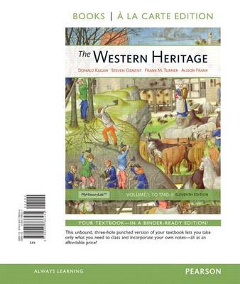 Book cover for The Western Heritage, Volume 1, Books a la Carte Edition