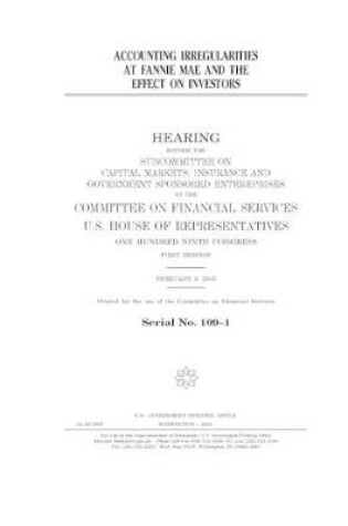 Cover of Accounting irregularities at Fannie Mae and the effect on investors