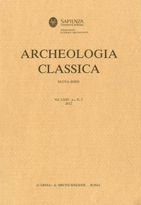 Book cover for Archeologia Classica 2012 Vol. 63