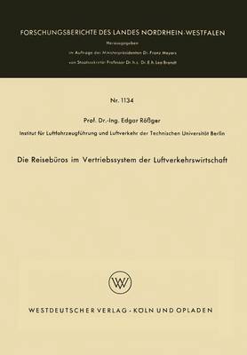 Cover of Die Reisebüros im Vertriebssystem der Luftverkehrswirtschaft