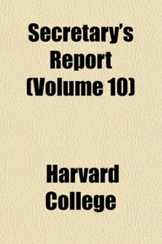 Cover of Secretary's Report (Volume 10)