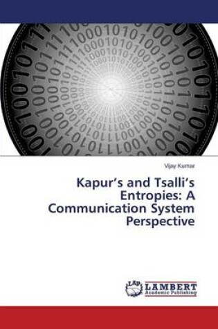 Cover of Kapur's and Tsalli's Entropies