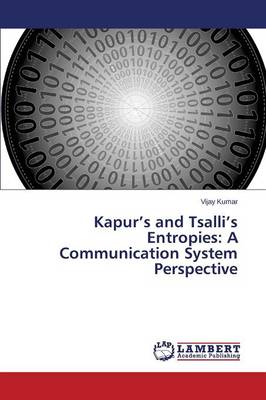 Book cover for Kapur's and Tsalli's Entropies