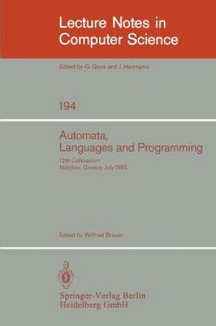 Cover of Automata, Languages and Programming