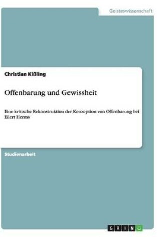 Cover of Offenbarung und Gewissheit