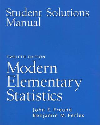 Book cover for Student Solutions Manual for Modern Elementary Statistics