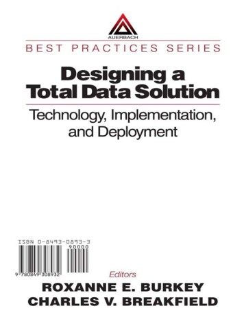 Book cover for Designing a Total Data Solution