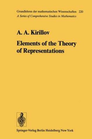 Cover of Elements of the Theory of Representations