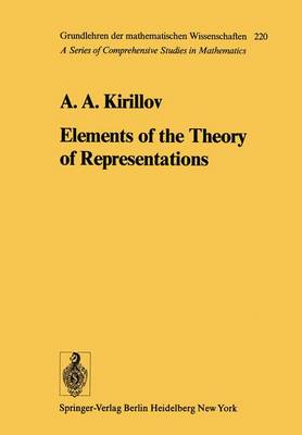 Cover of Elements of the Theory of Representations