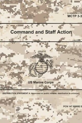 Cover of Marine Corps Tactical Publication MCTP 3-30A Command and Staff Action July 2020