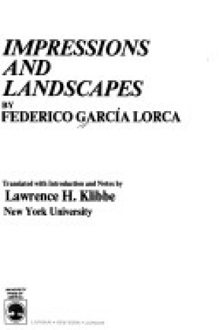Cover of Impressions and Landscapes