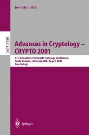 Cover of Advances in Cryptology - Crypto 2001