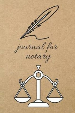 Cover of Journal for Notary