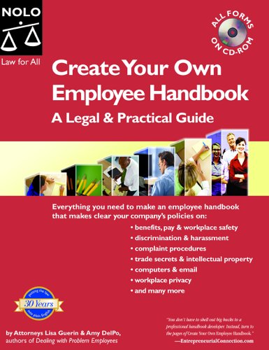 Cover of Create Your Own Employee Handbook "With CD"