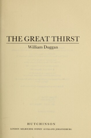 Cover of The Great Thirst