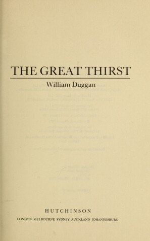 Book cover for The Great Thirst