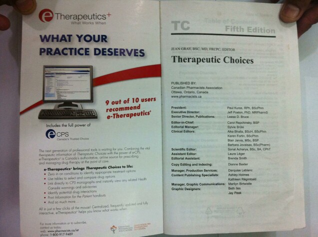 Book cover for Therapeutic Choices