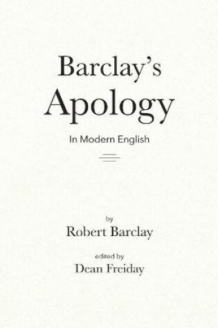 Cover of Barclay's Apology in Modern English