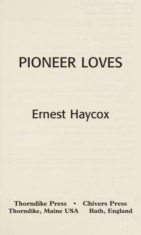 Book cover for Pioneer Loves