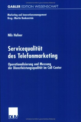 Cover of Servicequalitat Des Telefonmarketing