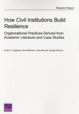 Book cover for How Civil Institutions Build Resilience