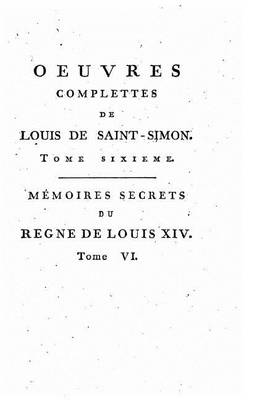 Book cover for Oeuvres complettes de Louis de Saint-Simon - Tome VI