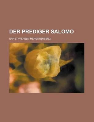 Book cover for Der Prediger Salomo