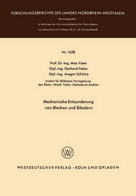 Book cover for Mechanische Entzunderung Von Blechen Und Bandern