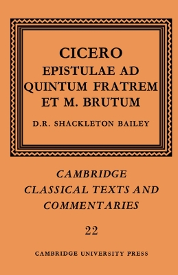 Cover of Cicero: Epistulae ad Quintum Fratrem et M. Brutum