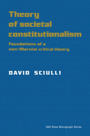 Cover of Theory of Societal Constitutionalism