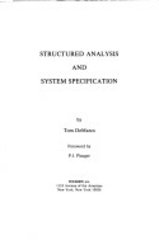 Cover of Structured Analysis and System Specification