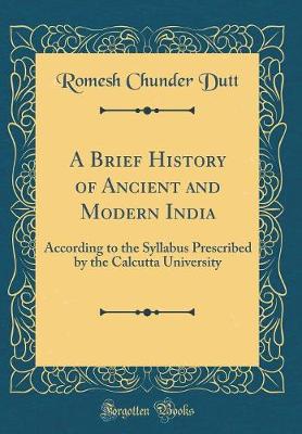 Book cover for A Brief History of Ancient and Modern India