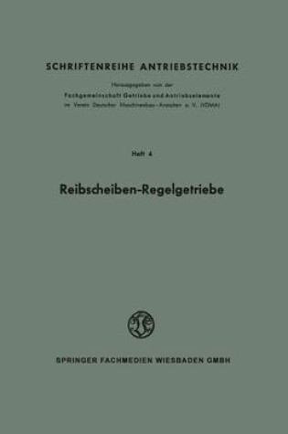 Cover of Reibscheiben-Regelgetriebe