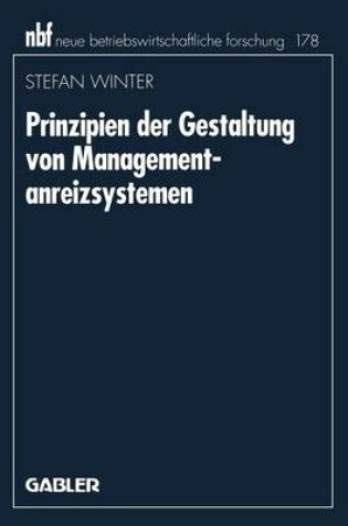 Cover of Prinzipien der Gestaltung von Managementanreizsystemen