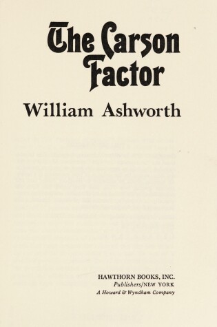 Cover of The Carson Factor