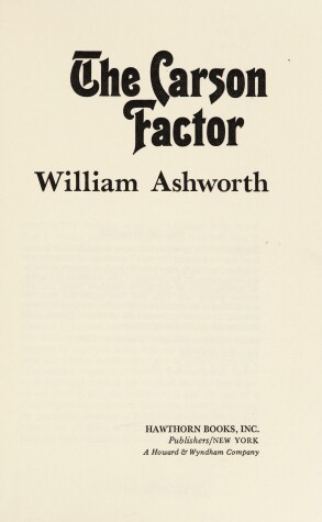 Book cover for The Carson Factor