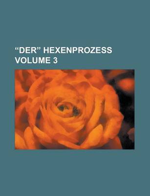 Book cover for Der Hexenprozess Volume 3