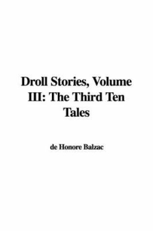 Cover of Droll Stories, Volume III