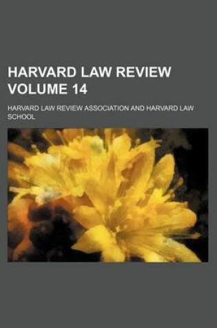 Cover of Harvard Law Review Volume 14
